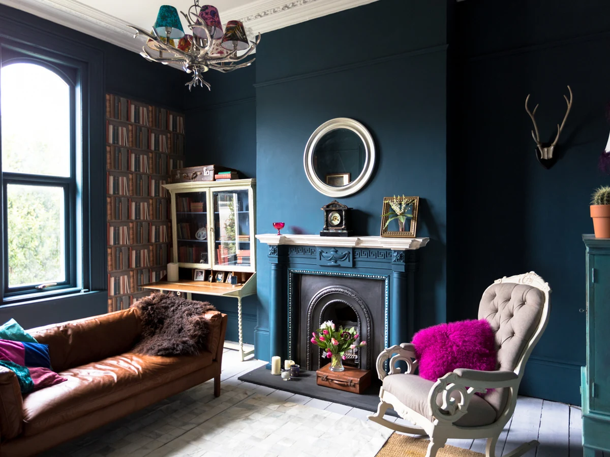 Interior painting in Newton Poppleford, Victorian living room with quality painted finish